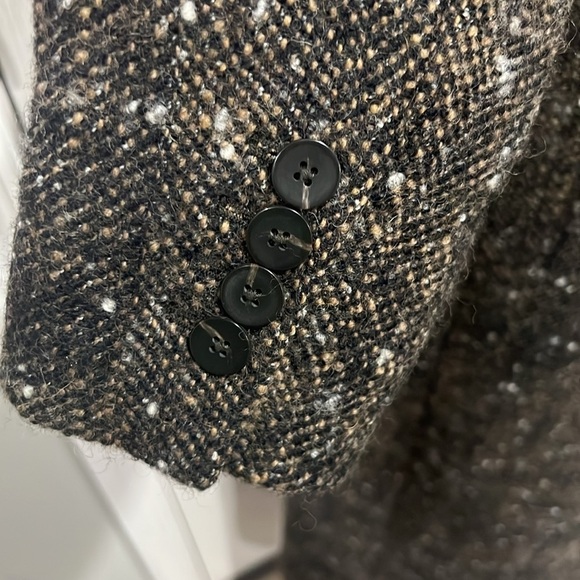Massimo Dutti premium wool coat collection limited edition brown tweed coat XS - Picture 7 of 11
